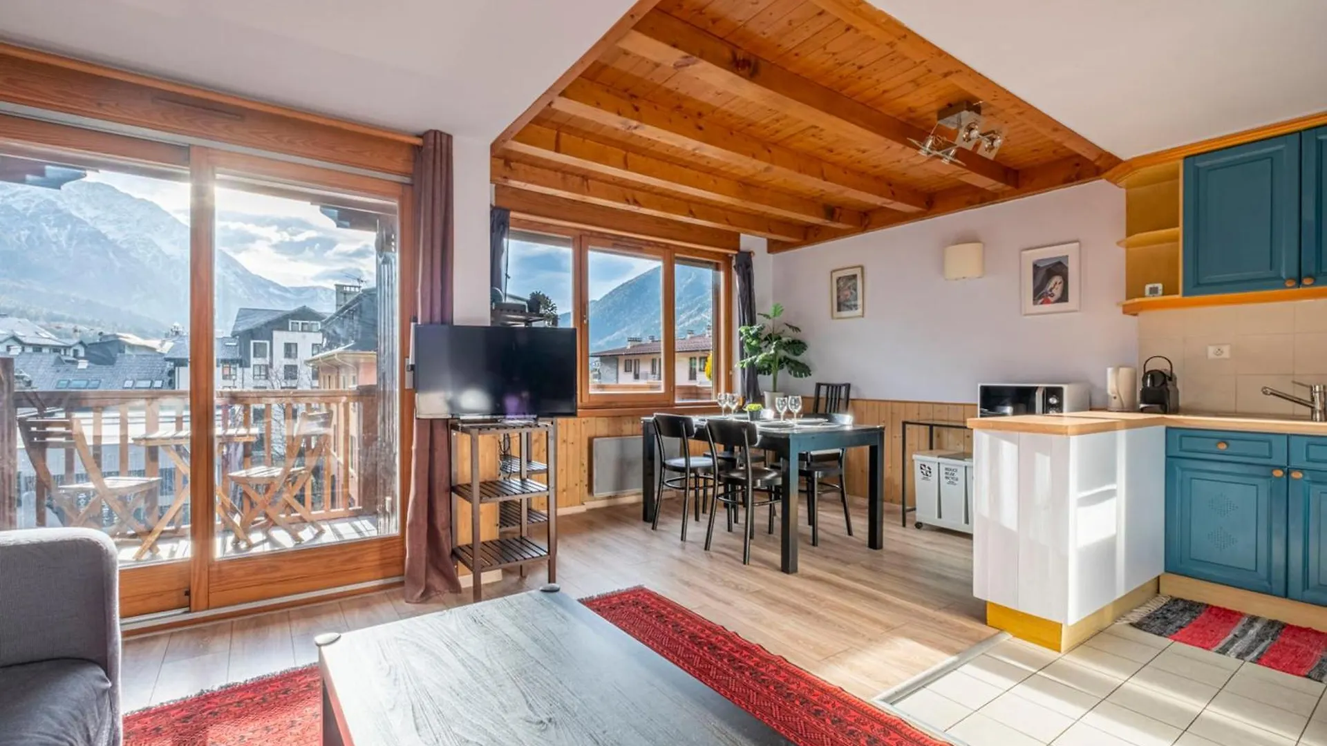 Lägenhet Nice 55 M With Balconies And Mont Blanc View Chamonix Frankrike